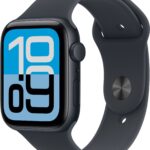 Apple Watch SE 3 44mm Temně inkoustový hliník s temně inkoustovým sportovním řemínkem – M/L