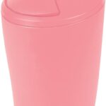 Spirella výklopný odpadkový koš Move, růžový, plast, 5 l