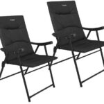 Trizand 27610 Rybářské skladací židle 59 × 70 × 91 cm, sada 2 ks, černé